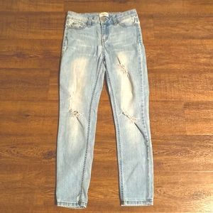 Revery kids light wash ripped jeans